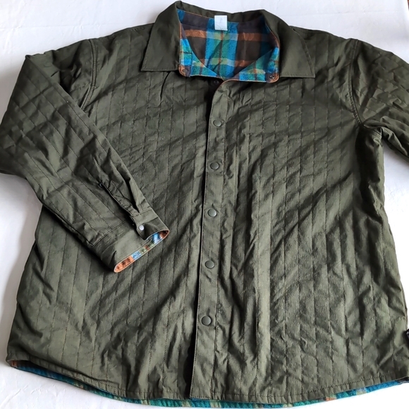 Cotopaxi Reversible Salto Insulated Flannel Jacket Plaid Blue Green Men's XL - Picture 2 of 11